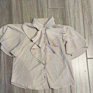 Elegant Cream Women's Blouse